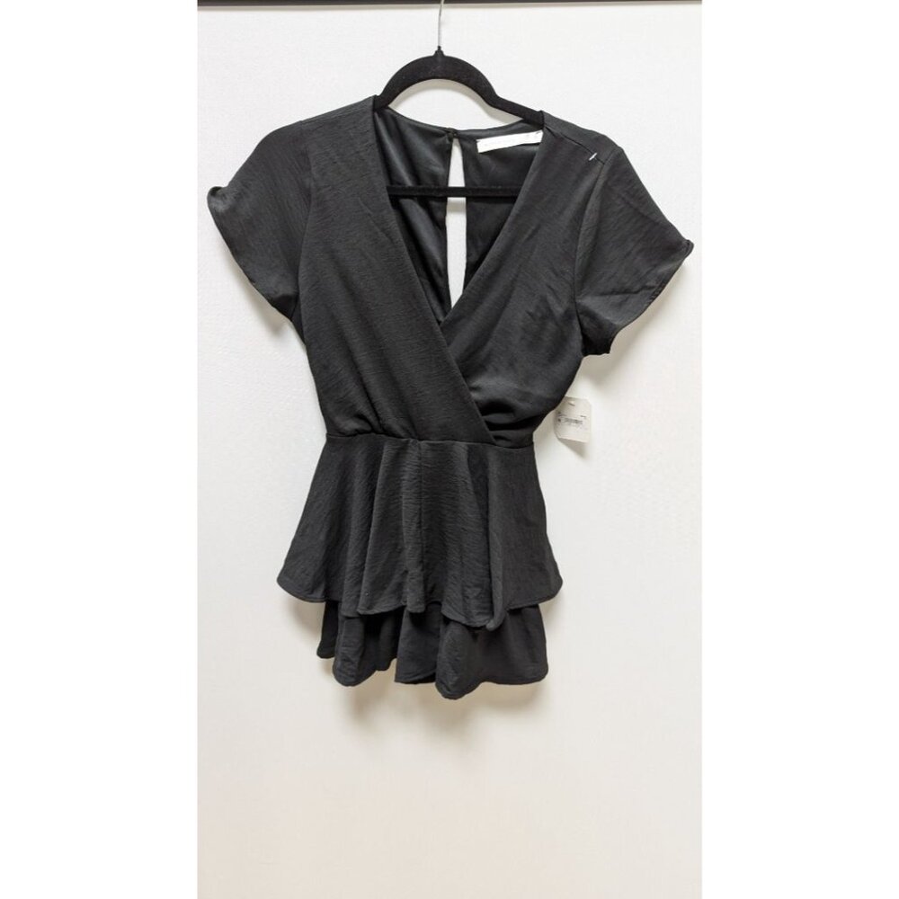 Altar'd State Black Flutter Romper